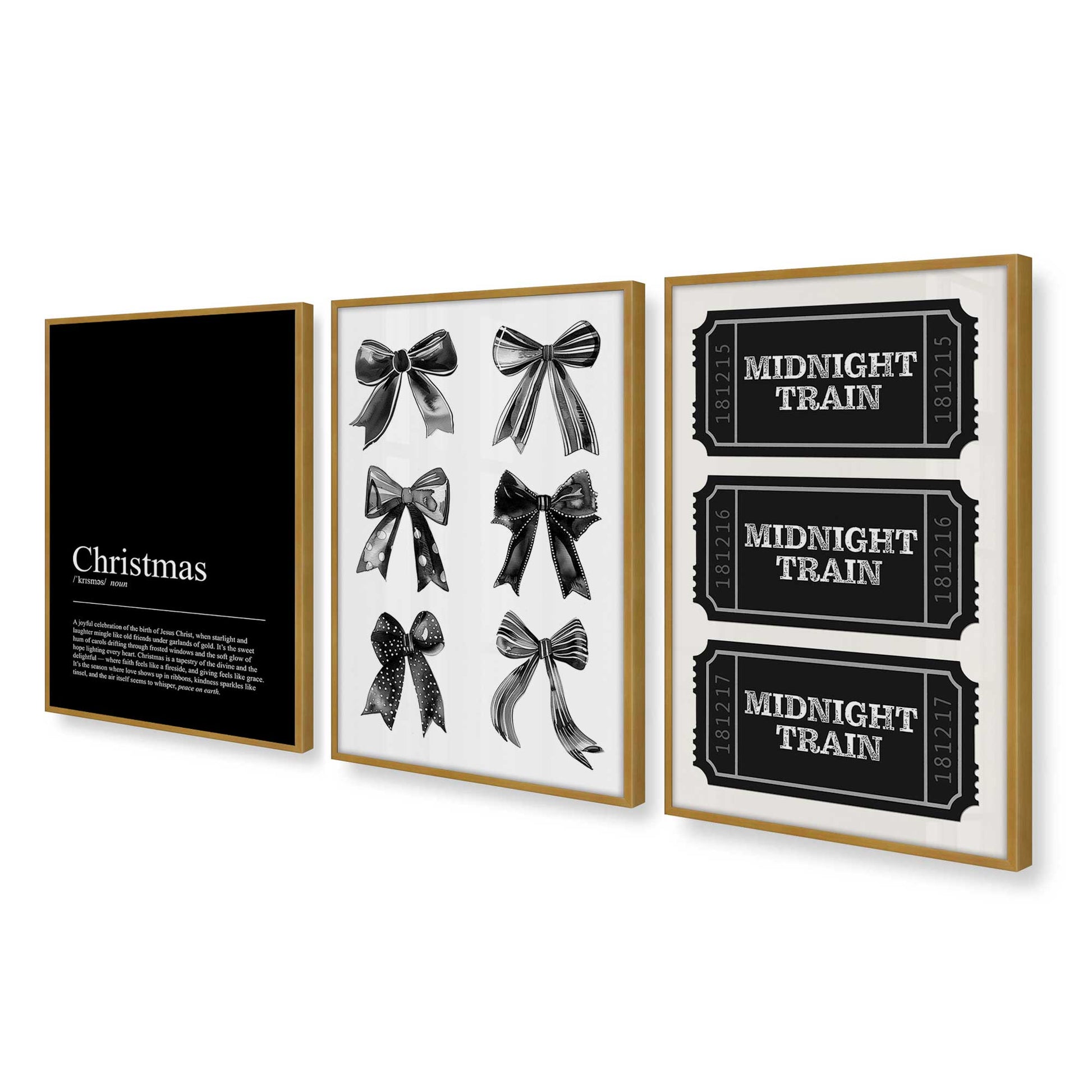 [Color:Polished Gold], Picture of art in a Polished Gold frame at an angle