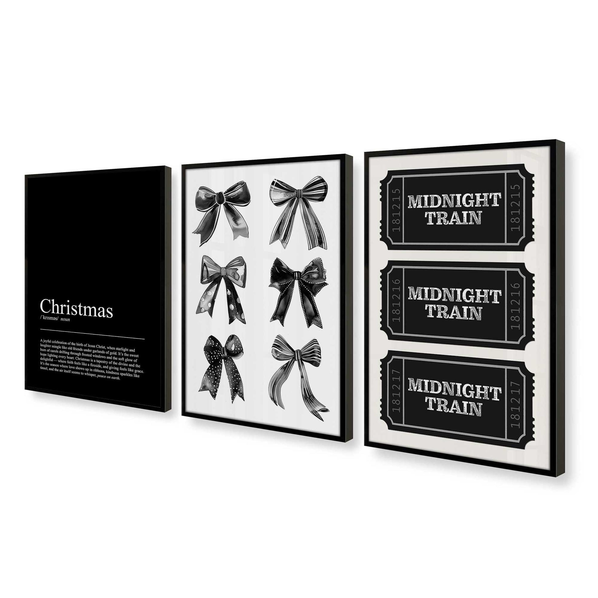 [Color:Satin Black], Picture of art in a Satin Black frame at an angle