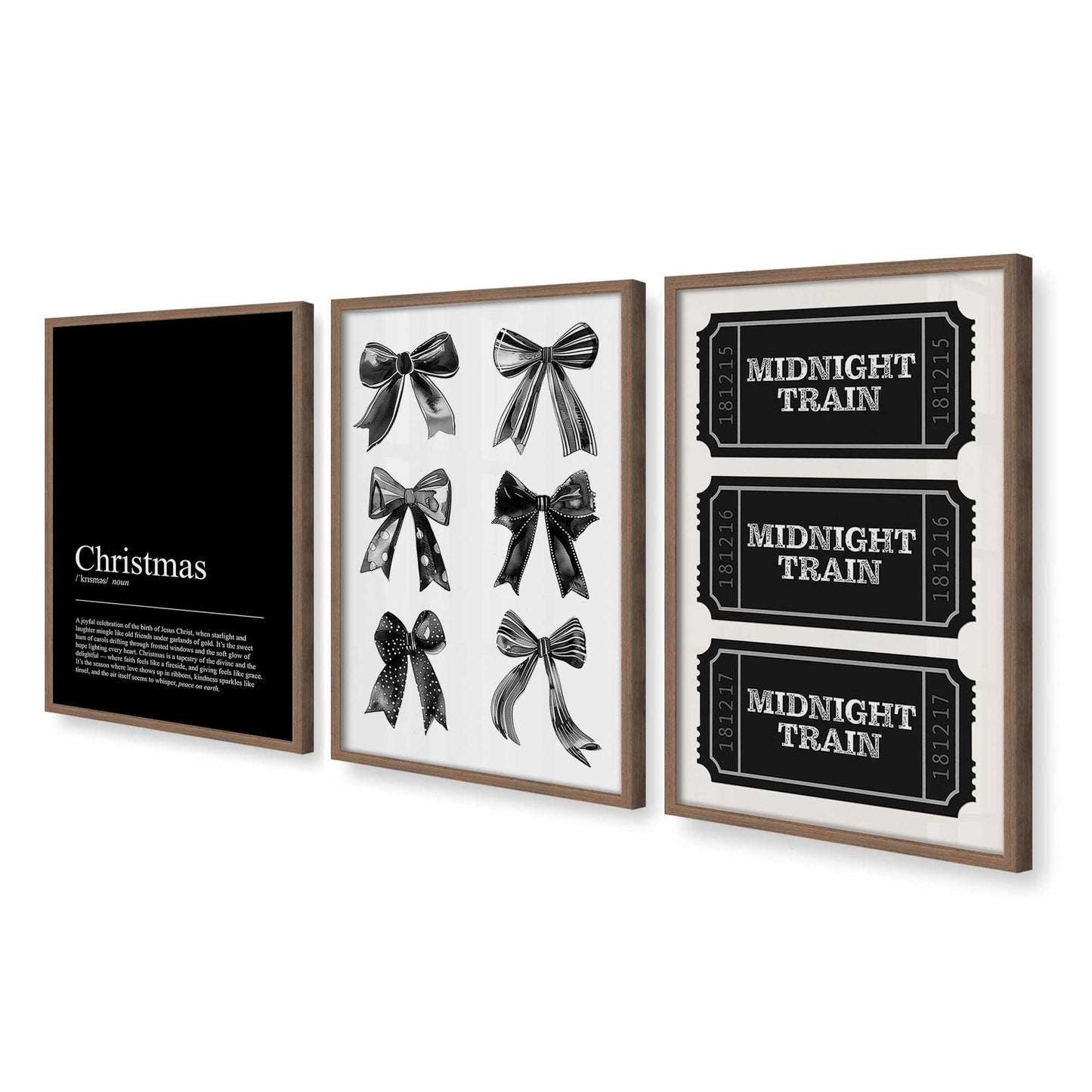 [Color:Walnut], Picture of art in a Walnut frame at an angle