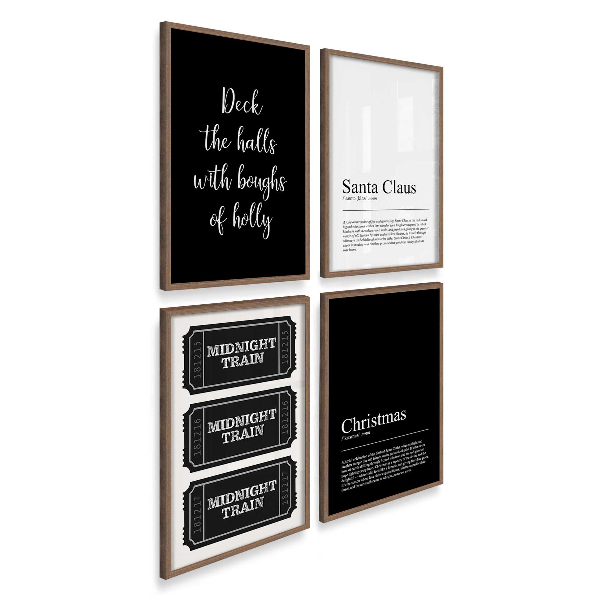 [Color:Walnut], Picture of art in a Walnut frame at an angle