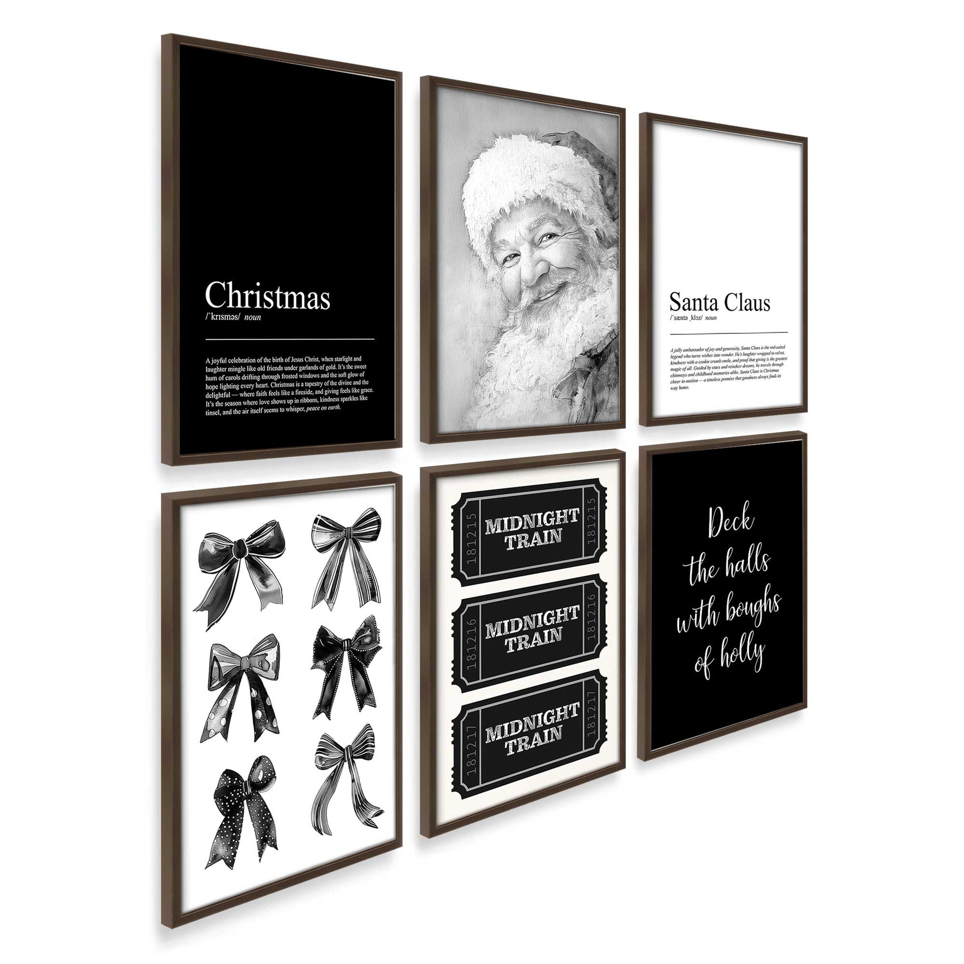 [Color:Walnut], Picture of art in a Walnut frame at an angle