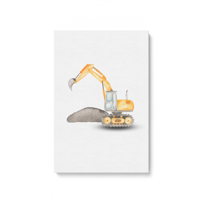 The Construction Crew, Set of 3 on Canvas