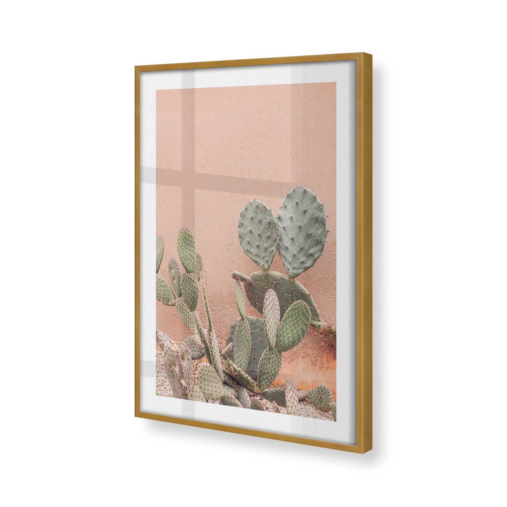 [Color:Polished Gold] Picture of art in a Polished Gold frame at an angle