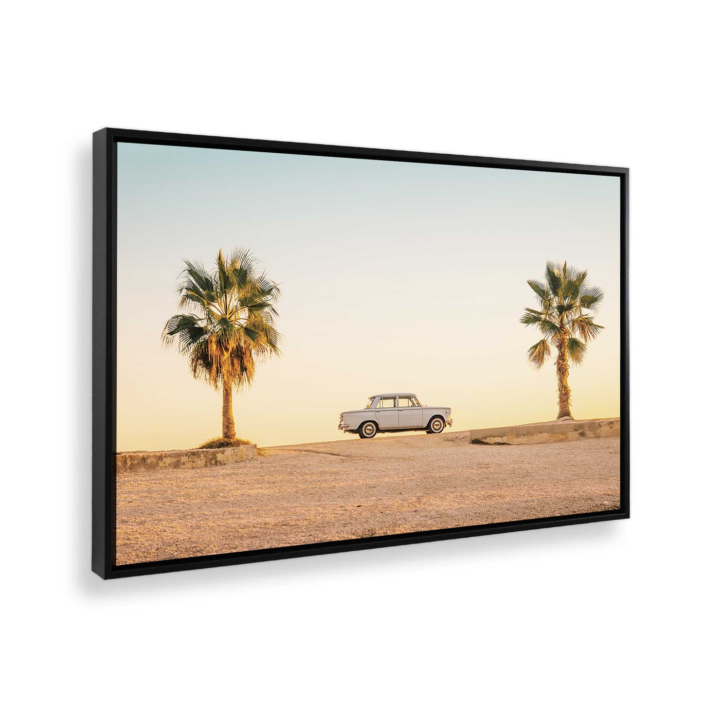 [Color:Satin Black] Picture of art in a Satin Black frame at an angle