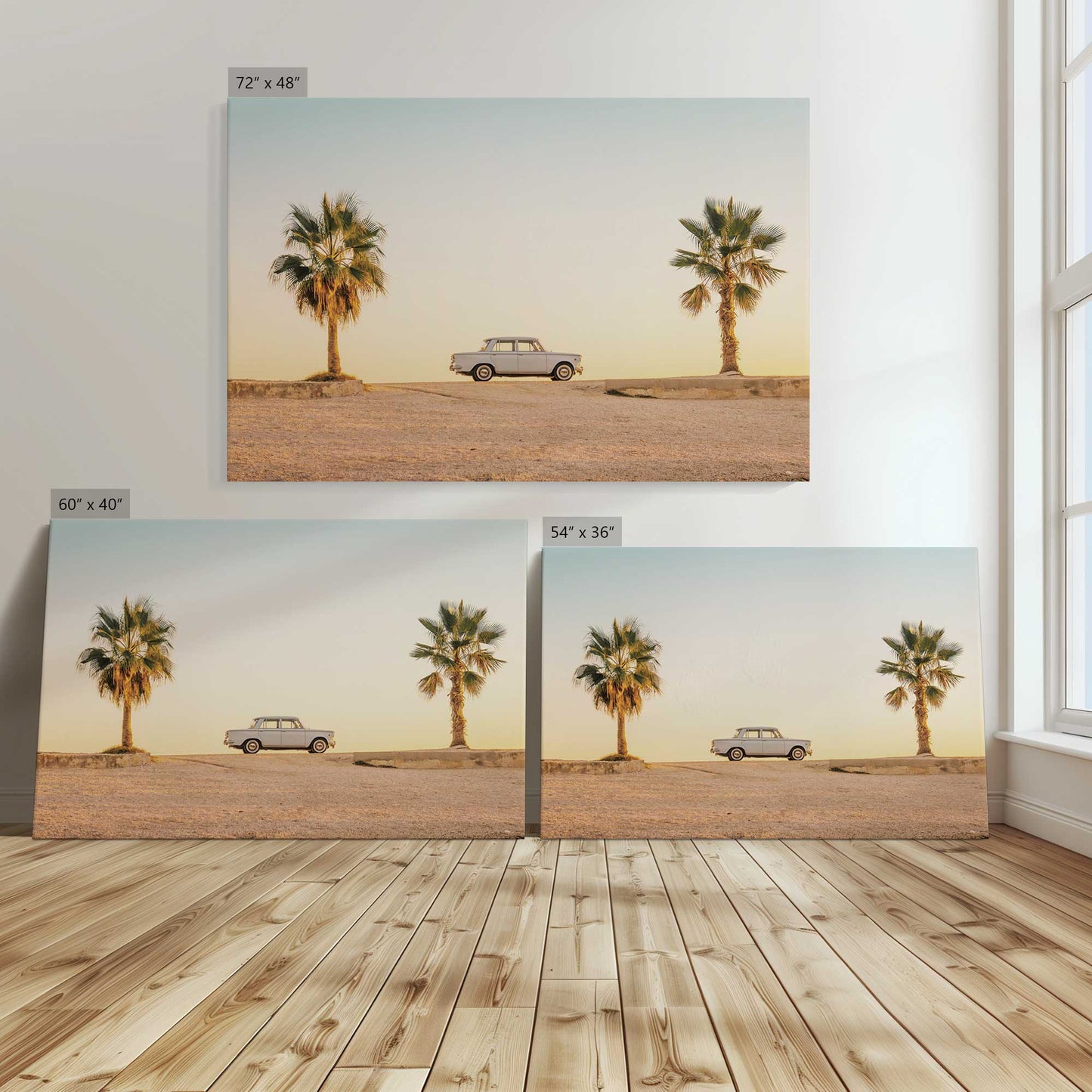 [Color:Stretched Canvas], Image showing the size comparisons