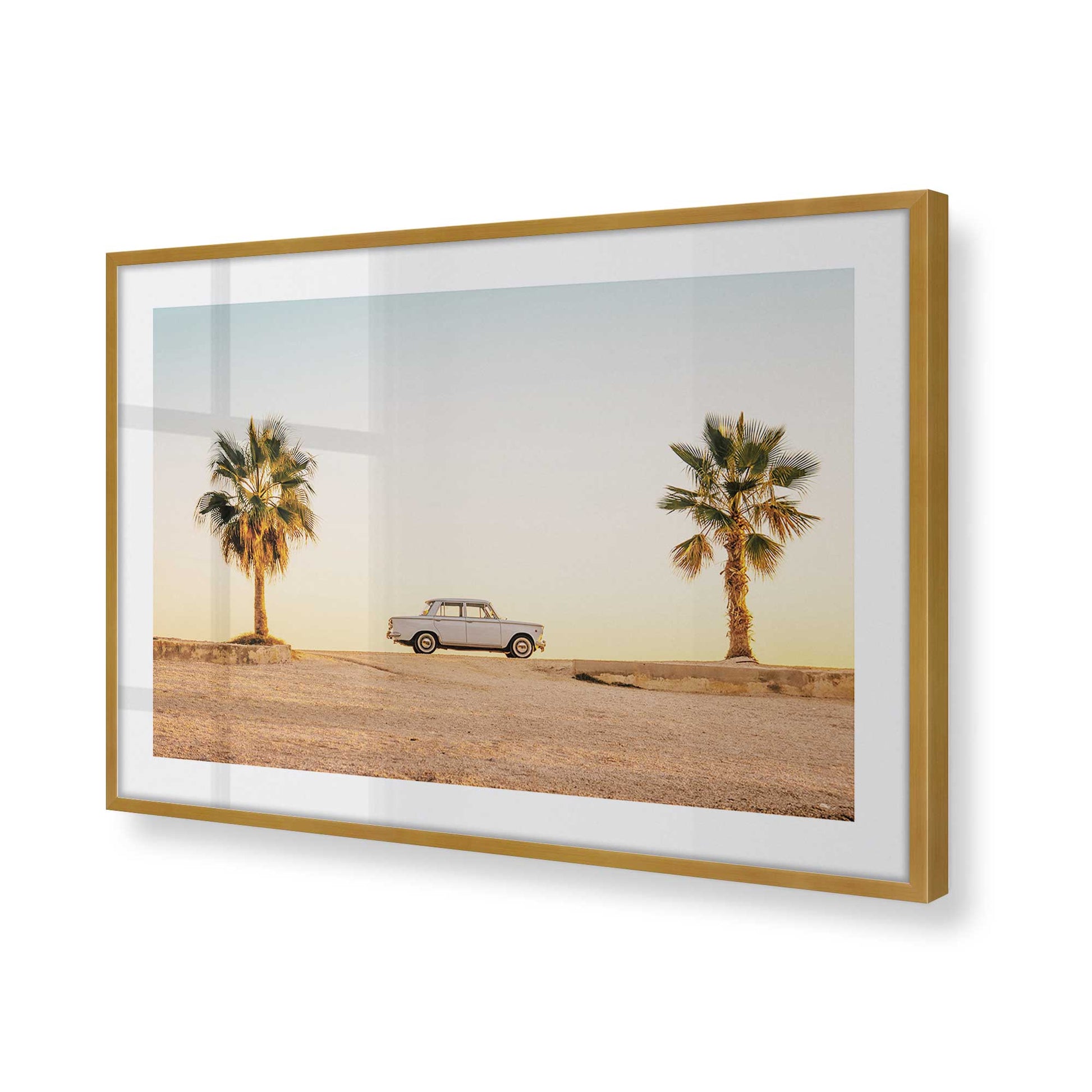 [Color:Polished Gold] Picture of art in a Polished Gold frame at an angle