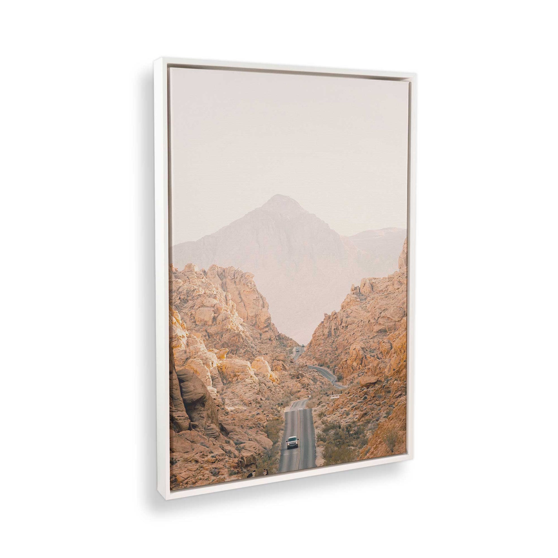 [Color:Opaque White] Picture of art in a White frame at an angle