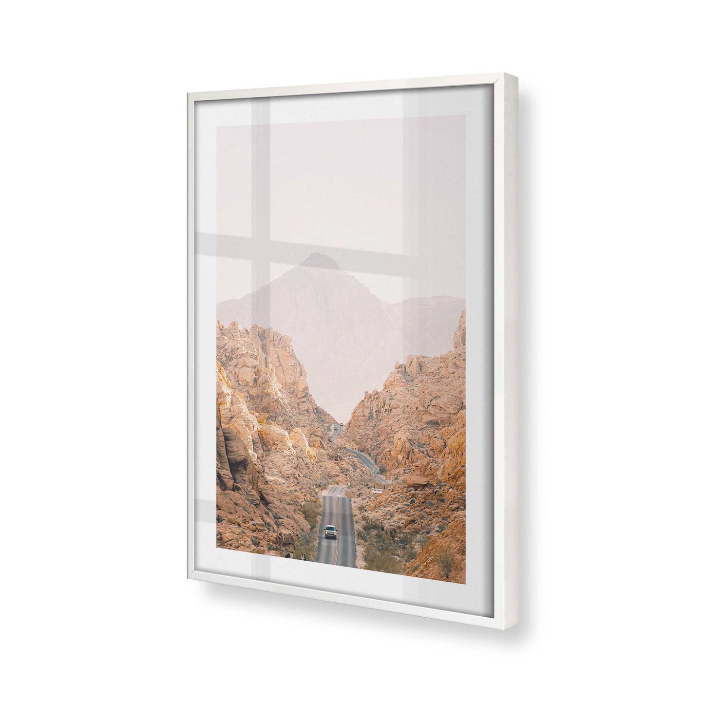 [Color:Opaque White] Picture of art in a Opaque White frame at an angle