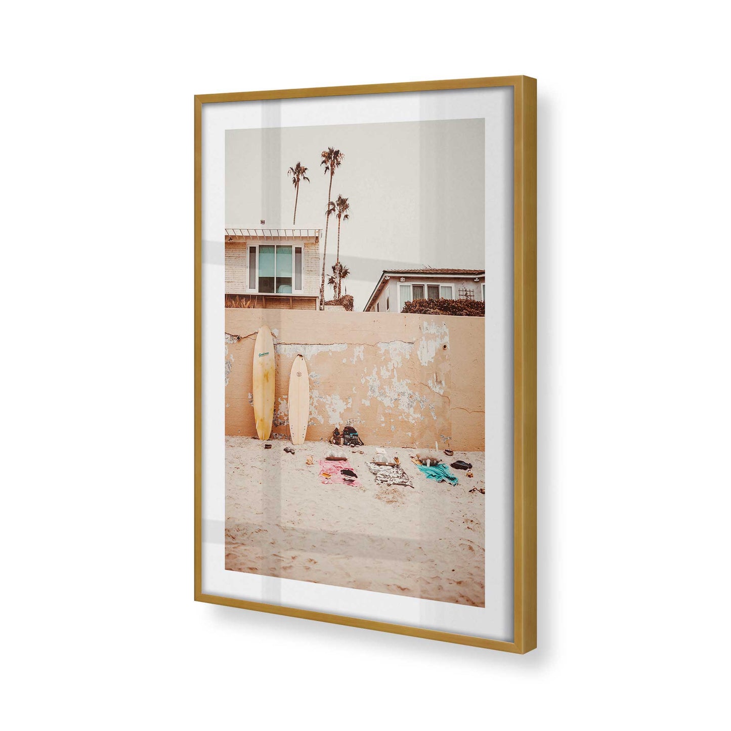 [Color:Polished Gold] Picture of art in a Polished Gold frame at an angle