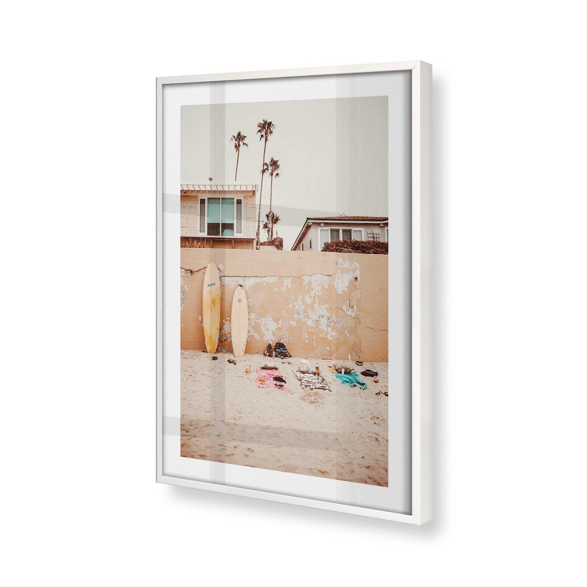 [Color:Opaque White] Picture of art in a Opaque White frame at an angle