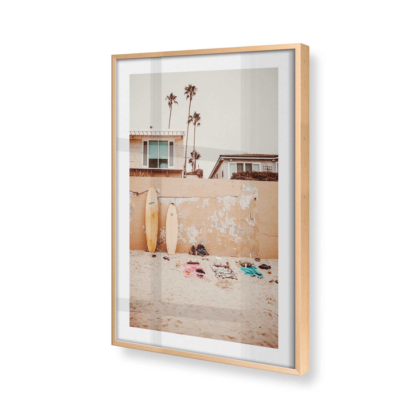 [Color:Raw Maple] Picture of art in a Raw Maple frame at an angle