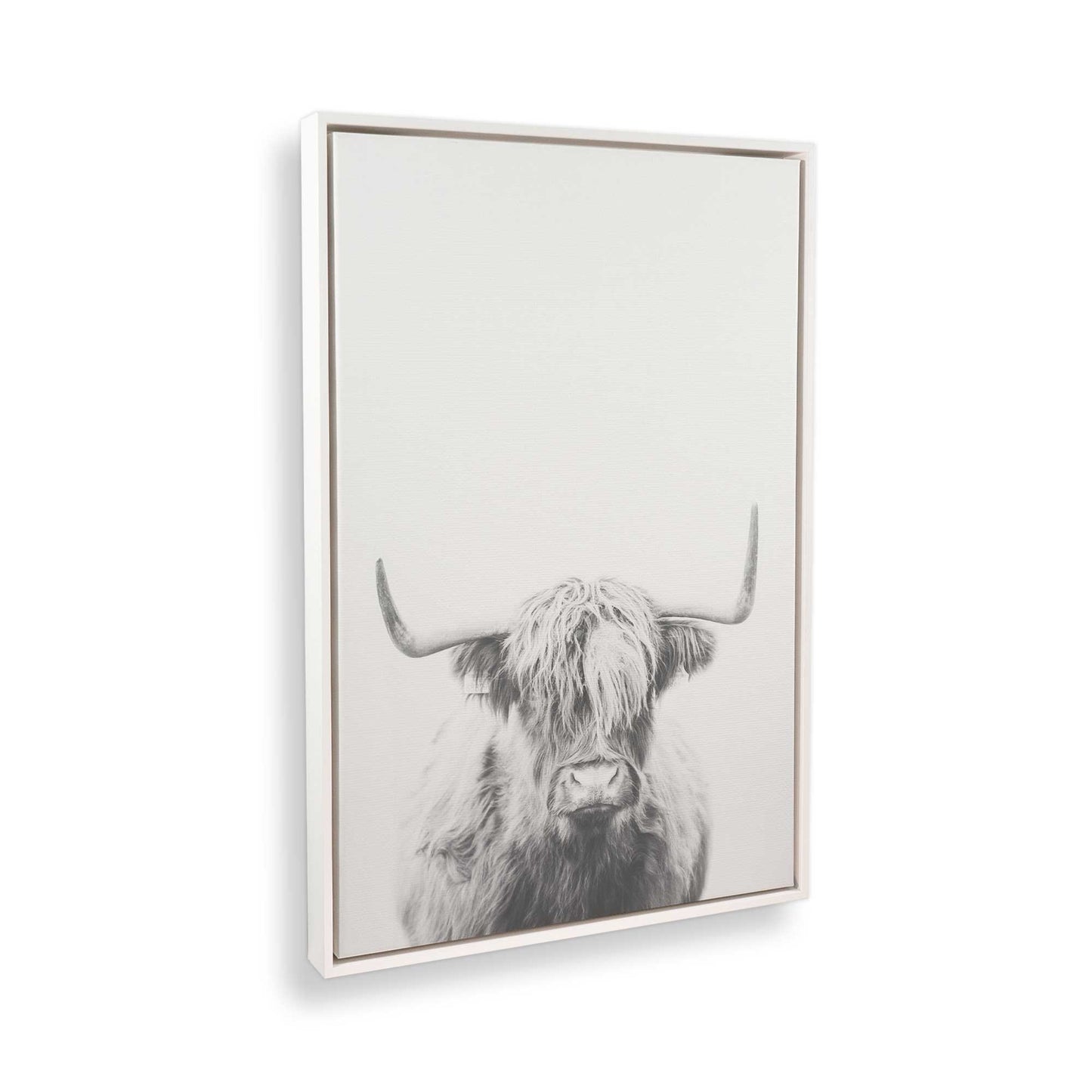 [Color:Opaque White] Picture of art in a White frame at an angle