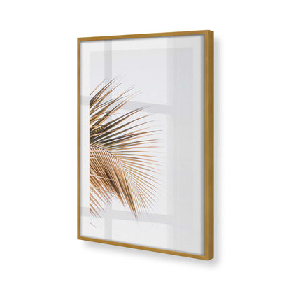 [Color:Polished Gold] Picture of art in a Polished Gold frame at an angle