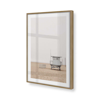 [Color:Brushed Gold] Picture of art in a Brushed Gold frame at an angle