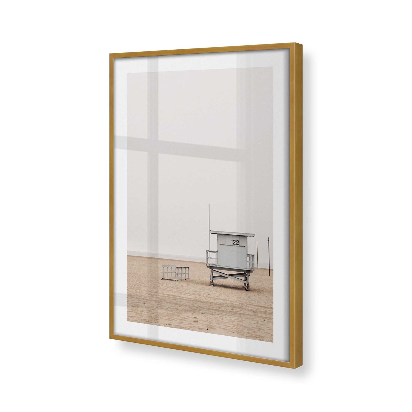 [Color:Polished Gold] Picture of art in a Polished Gold frame at an angle