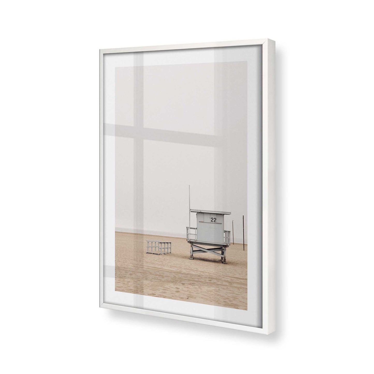 [Color:Opaque White] Picture of art in a Opaque White frame at an angle