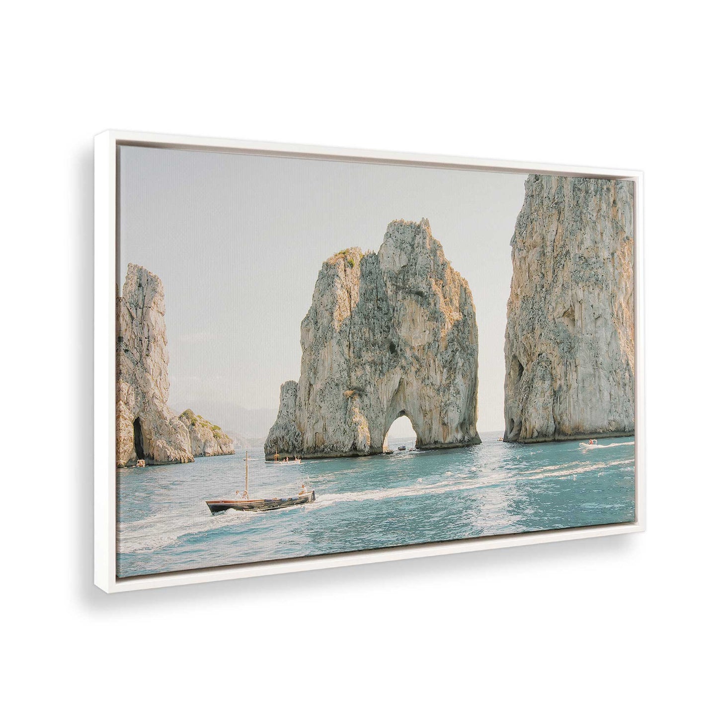 [Color:Opaque White] Picture of art in a White frame at an angle