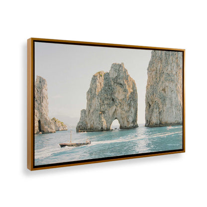 [Color:Polished Gold] Picture of art in a Polished Gold frame at an angle