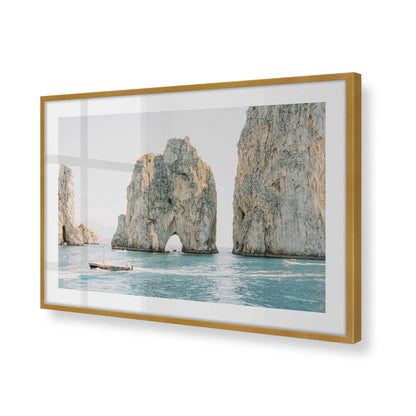 [Color:Polished Gold] Picture of art in a Polished Gold frame at an angle