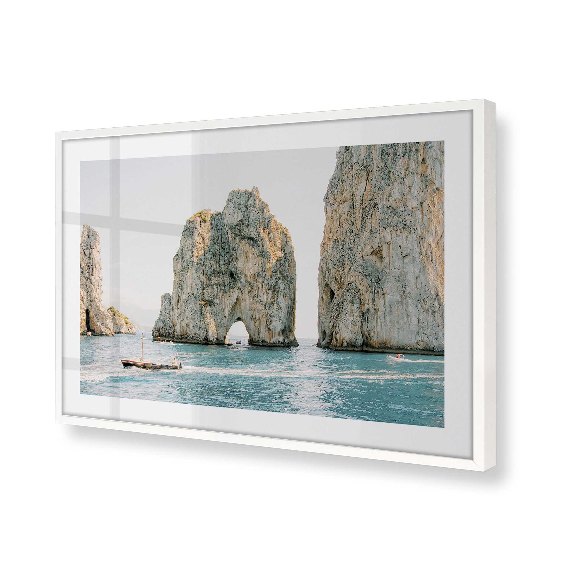 [Color:Opaque White] Picture of art in a Opaque White frame at an angle