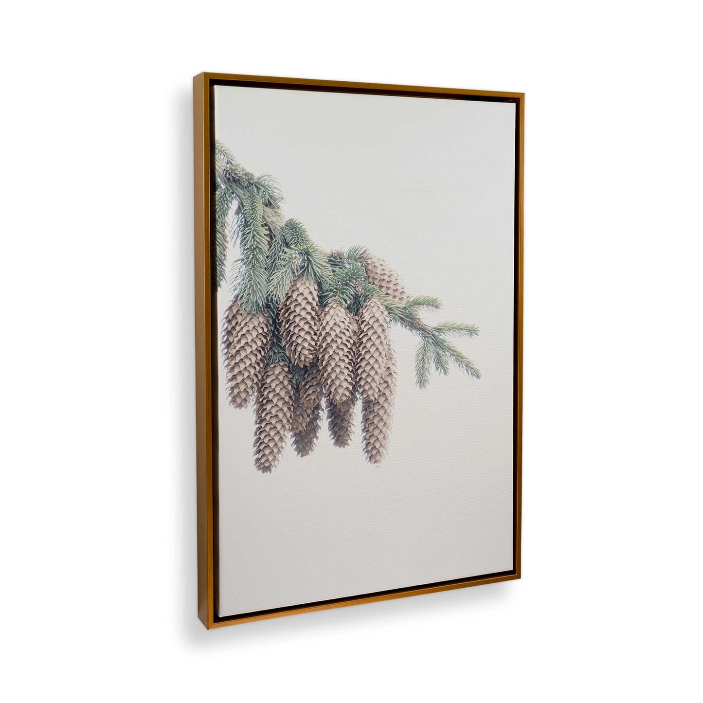 [Color:Polished Gold] Picture of art in a Polished Gold frame at an angle