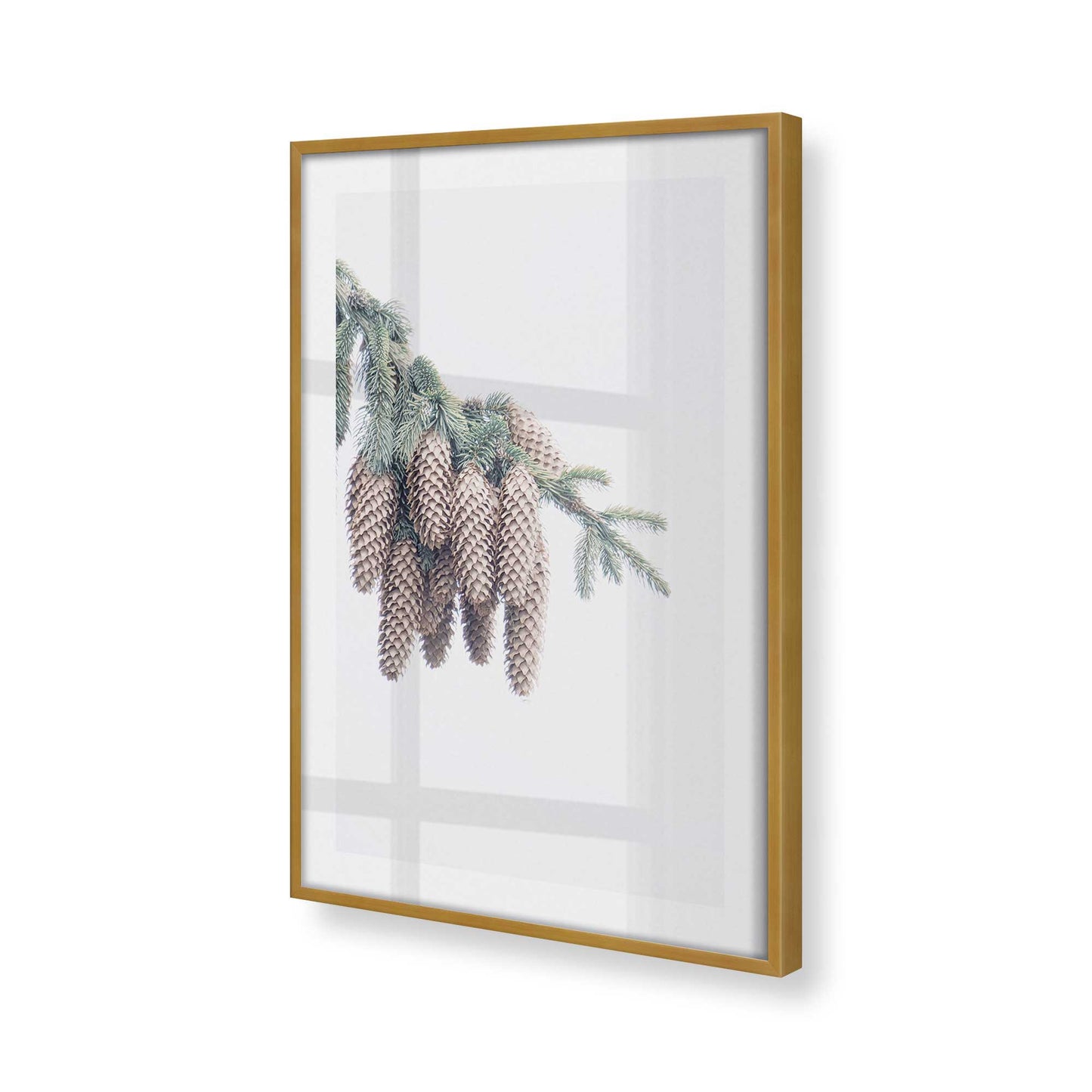 [Color:Polished Gold] Picture of art in a Polished Gold frame at an angle