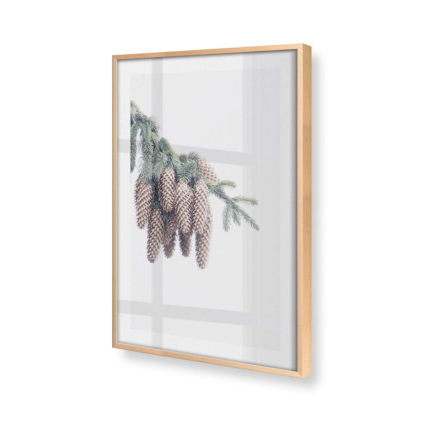 [Color:Raw Maple] Picture of art in a Raw Maple frame at an angle