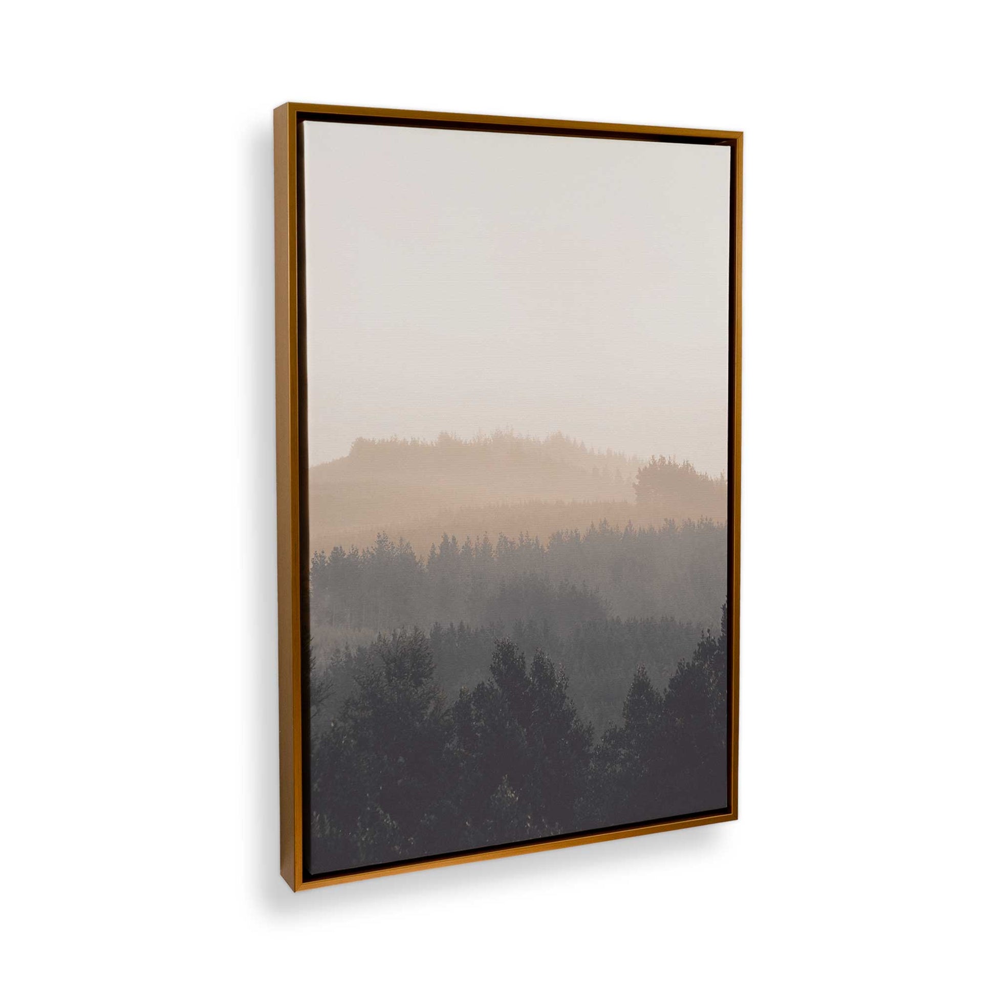 [Color:Polished Gold] Picture of art in a Polished Gold frame at an angle