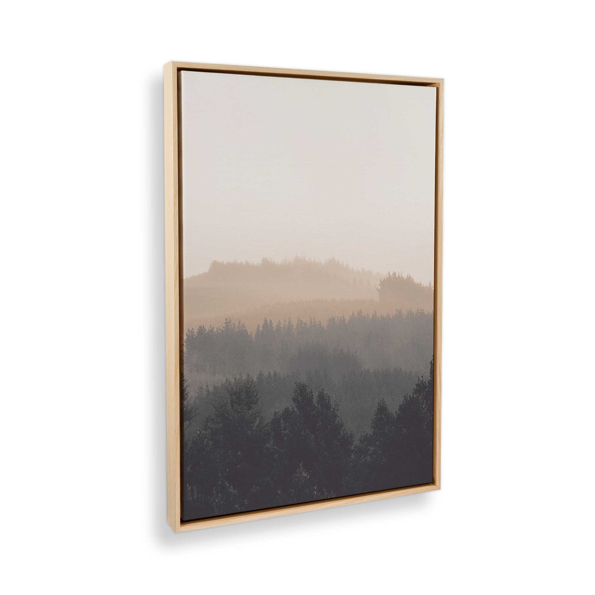 [Color:American Maple] Picture of art in a American Maple frame at an angle