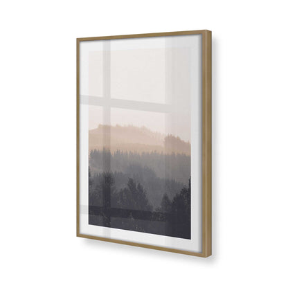 [Color:Brushed Gold] Picture of art in a Brushed Gold frame at an angle