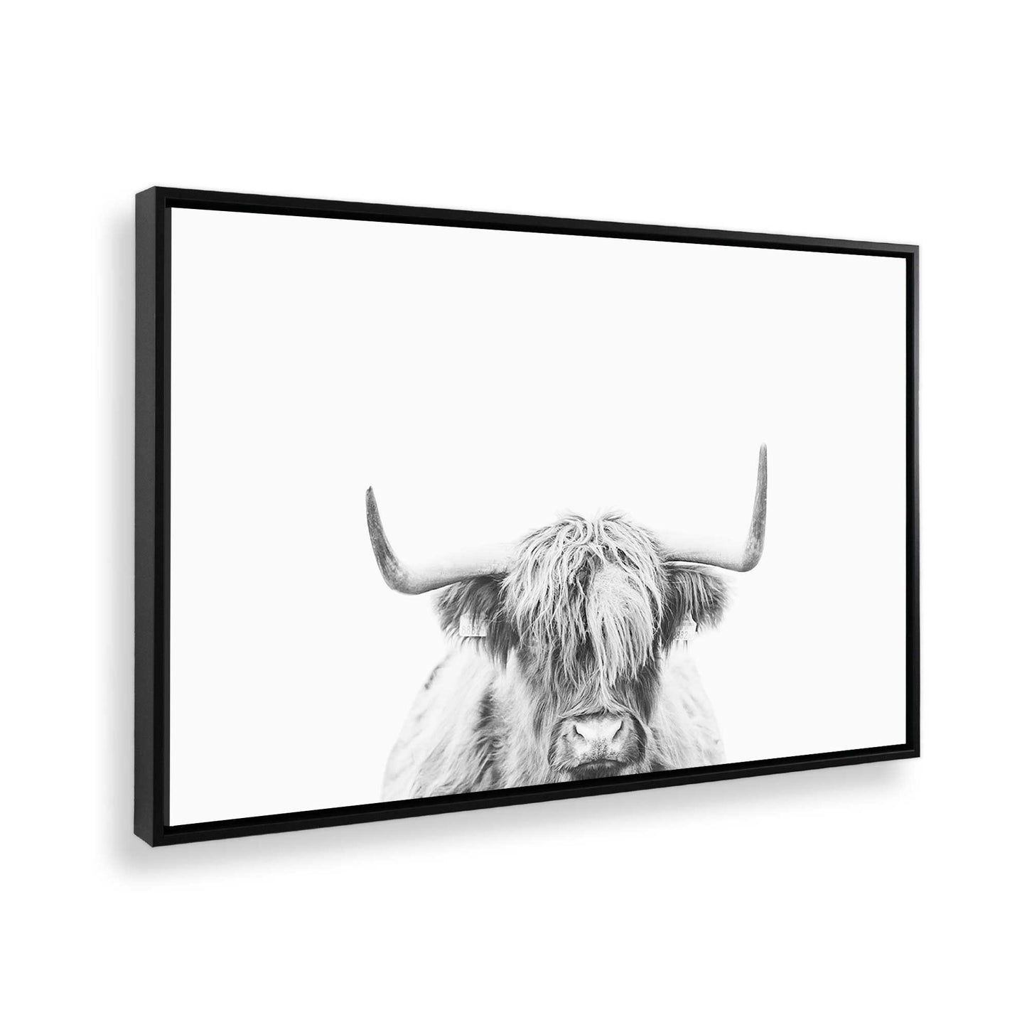 [Color:Satin Black] Picture of art in a Satin Black frame at an angle