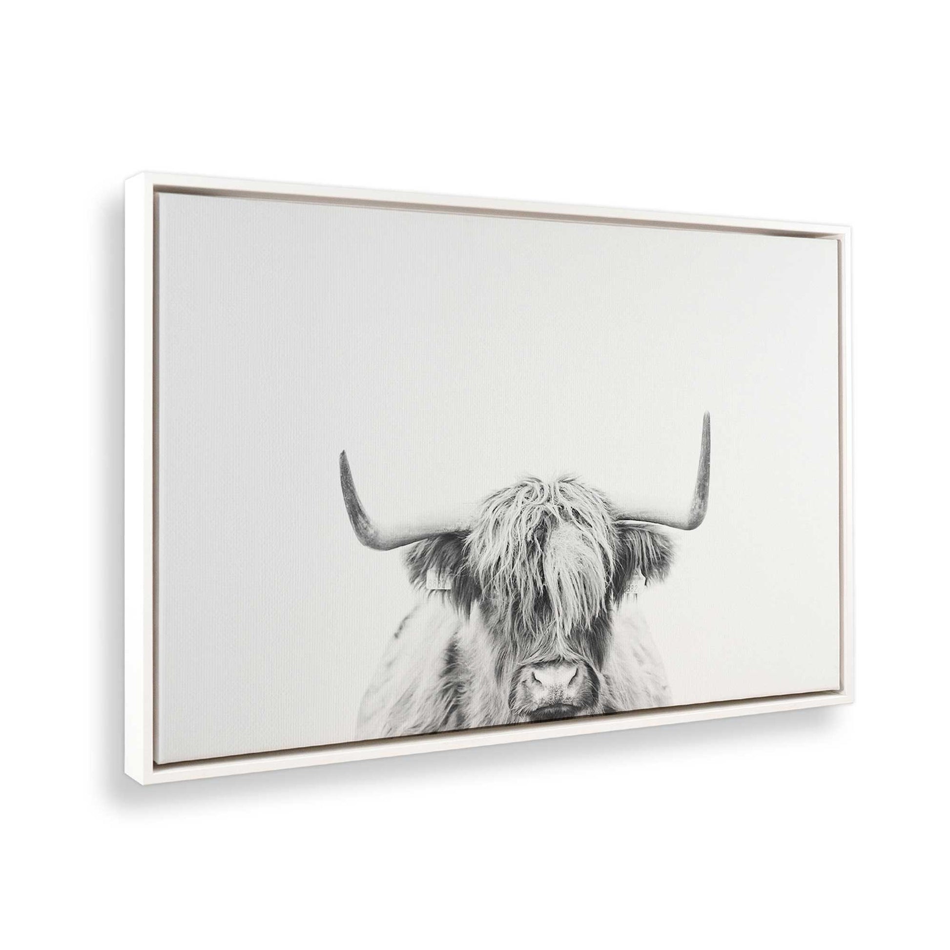 [Color:Opaque White] Picture of art in a White frame at an angle