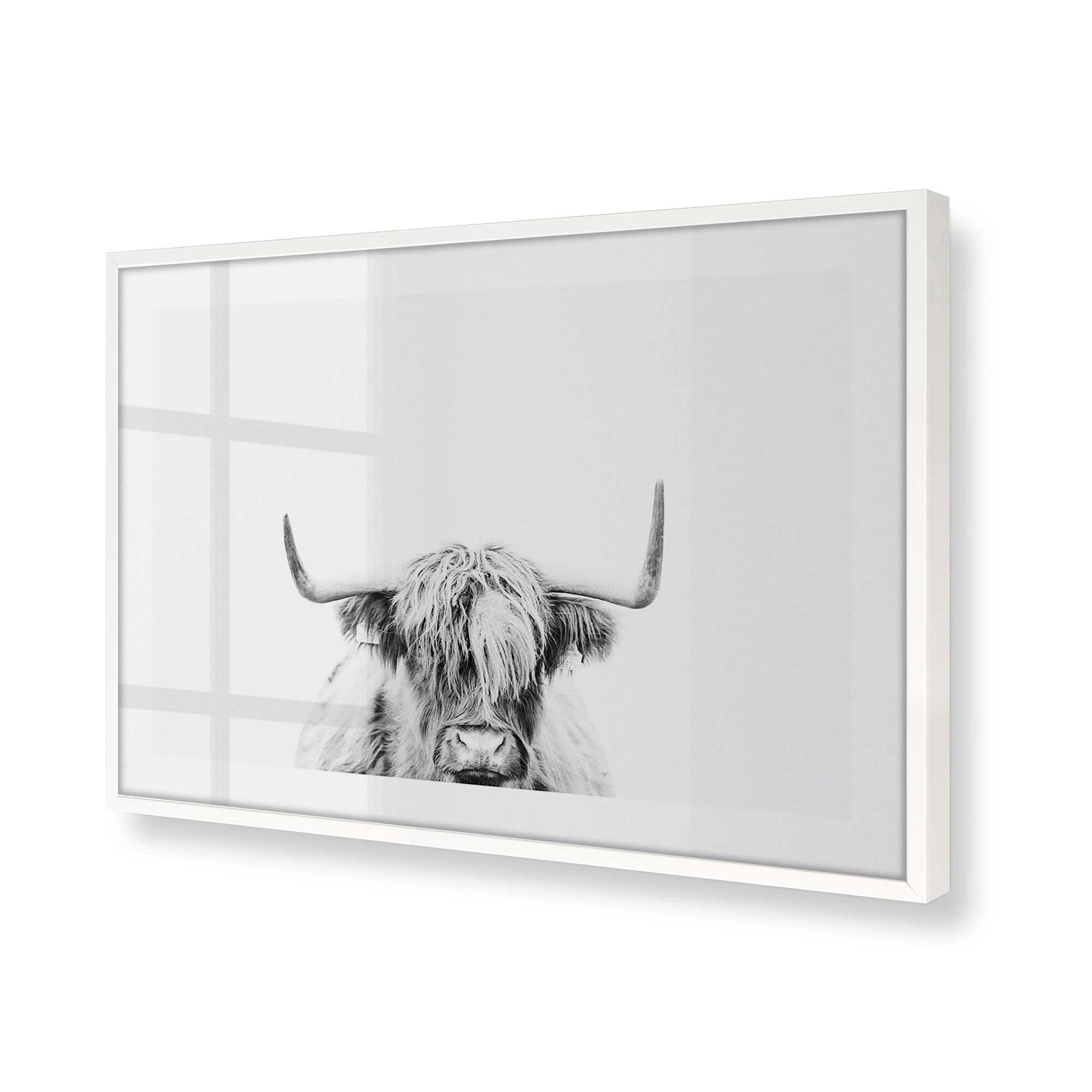 [Color:Opaque White] Picture of art in a Opaque White frame at an angle