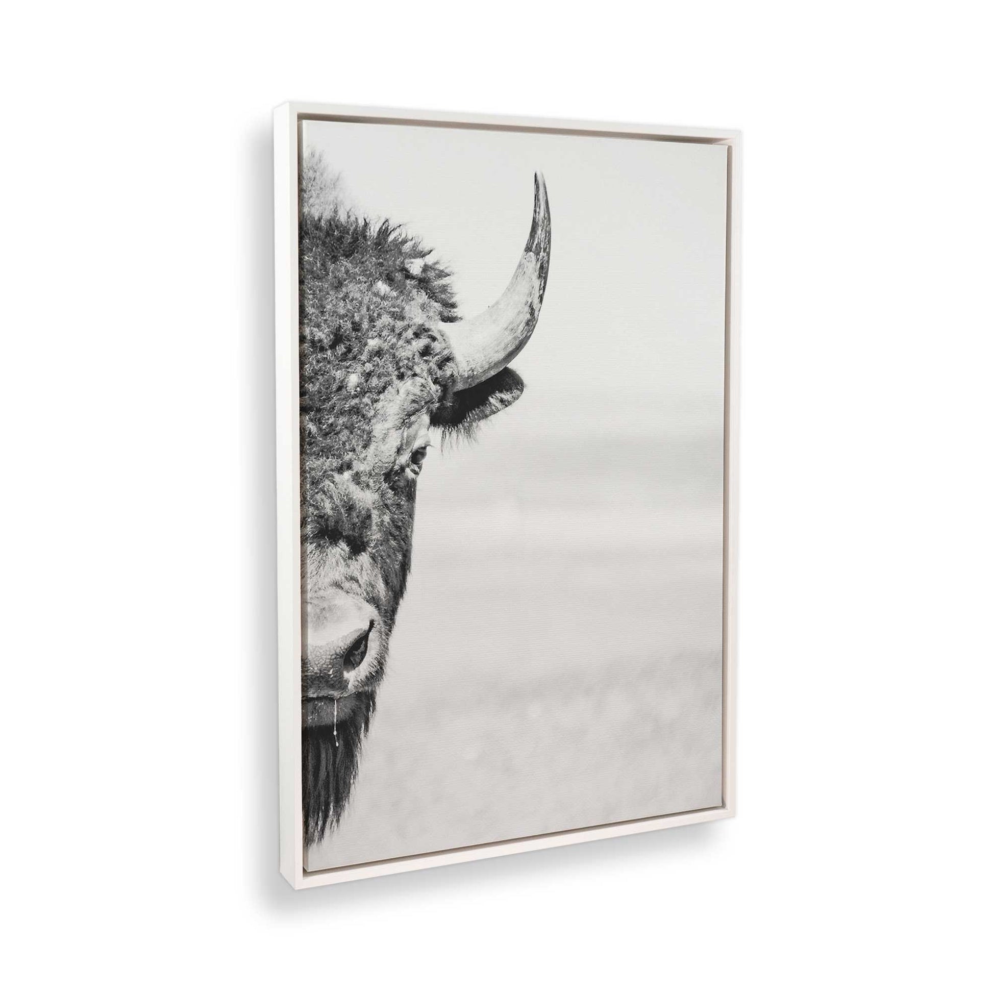 [Color:Opaque White] Picture of art in a White frame at an angle