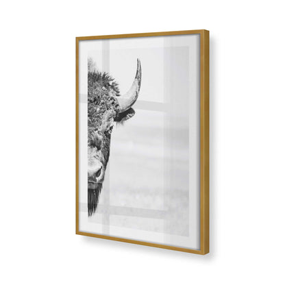 [Color:Polished Gold] Picture of art in a Polished Gold frame at an angle