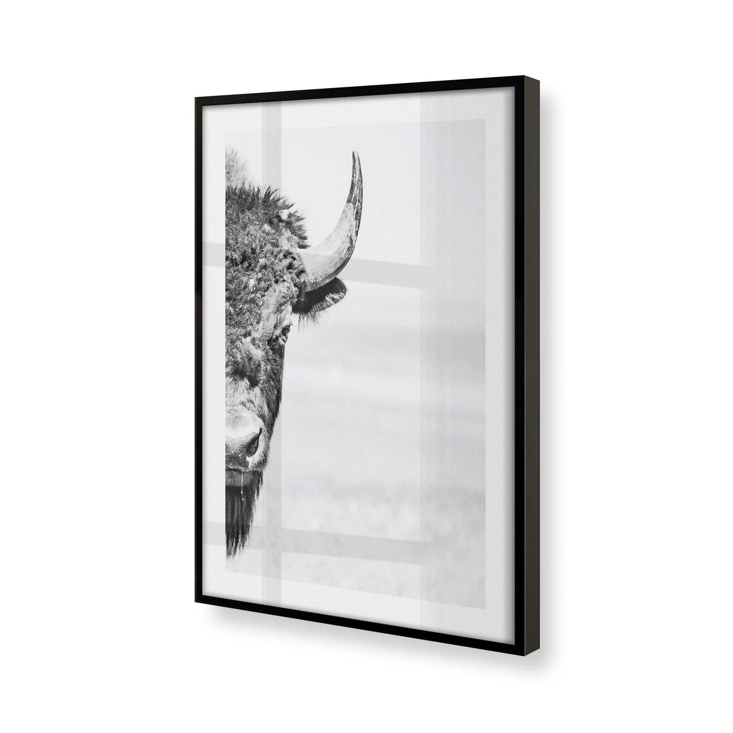 [Color:Satin Black] Picture of art in a Satin Black frame at an angle