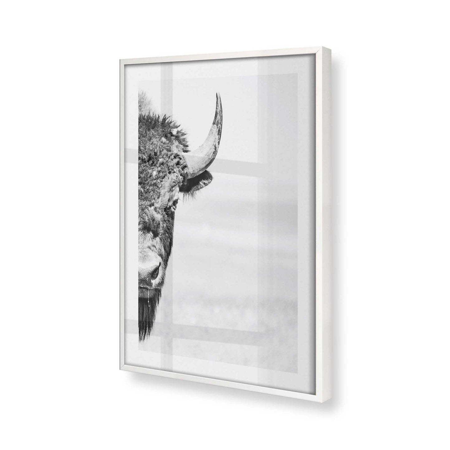 [Color:Opaque White] Picture of art in a Opaque White frame at an angle