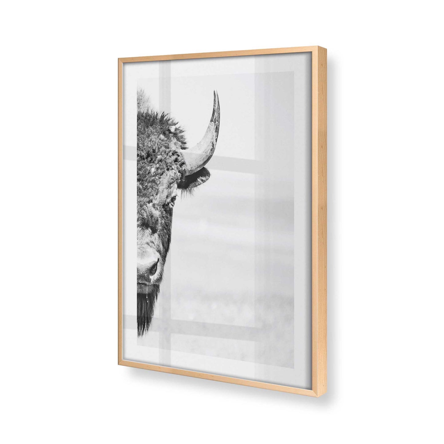 [Color:Raw Maple] Picture of art in a Raw Maple frame at an angle