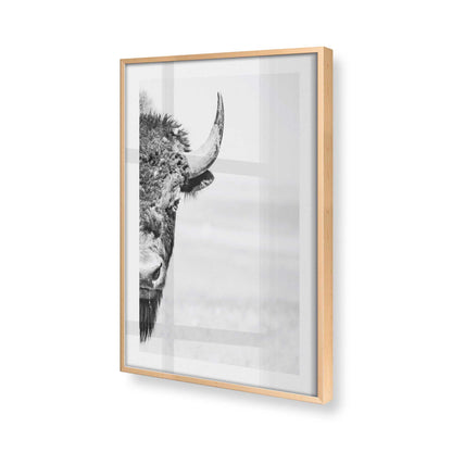 [Color:Raw Maple] Picture of art in a Raw Maple frame at an angle