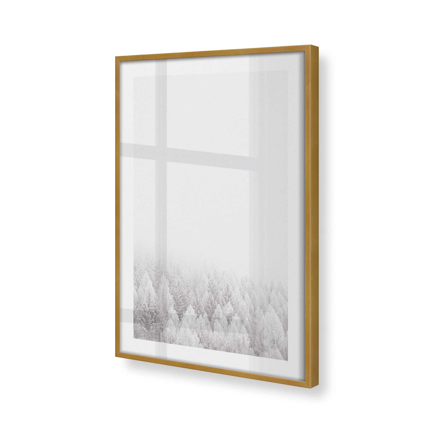 [Color:Polished Gold] Picture of art in a Polished Gold frame at an angle