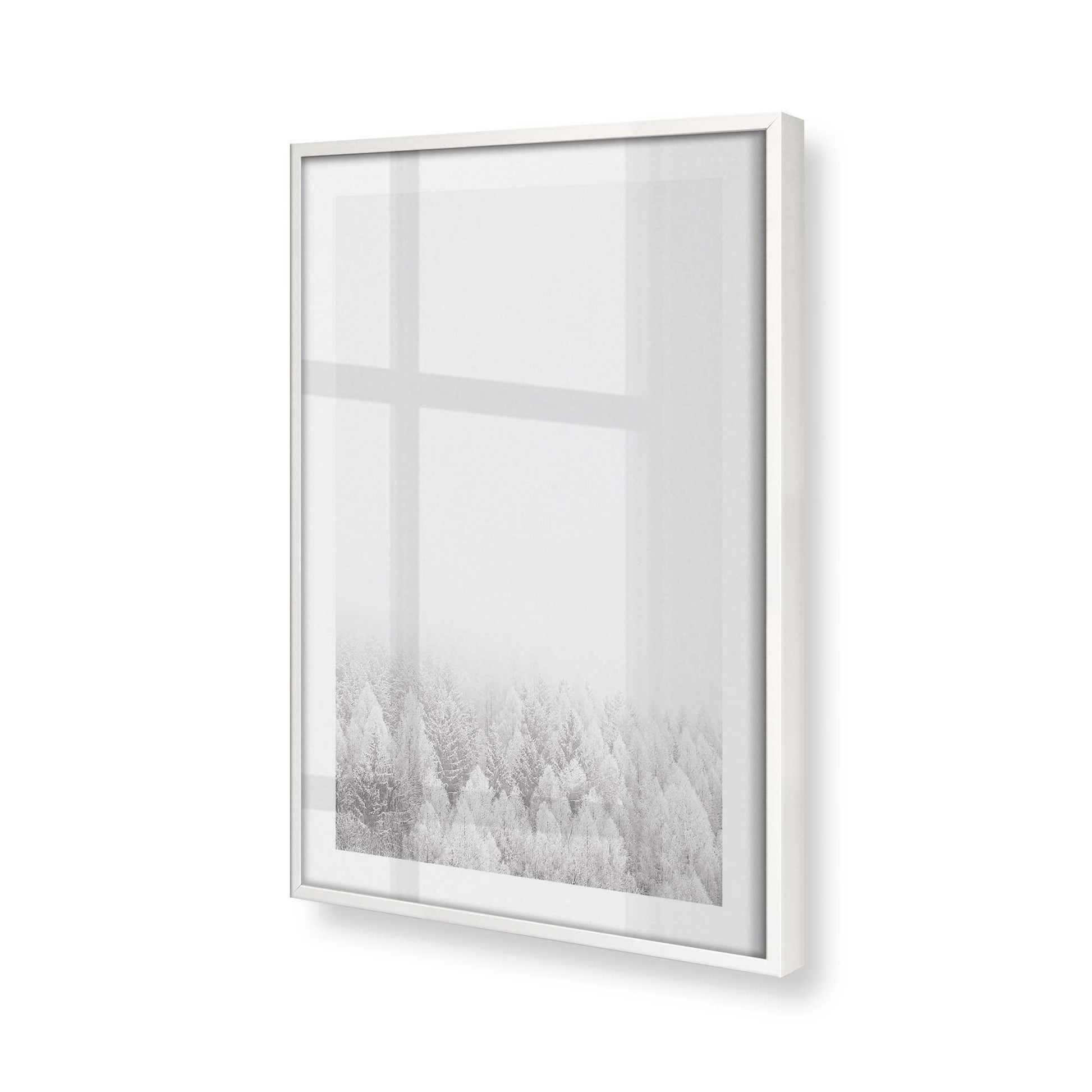 [Color:Opaque White] Picture of art in a Opaque White frame at an angle