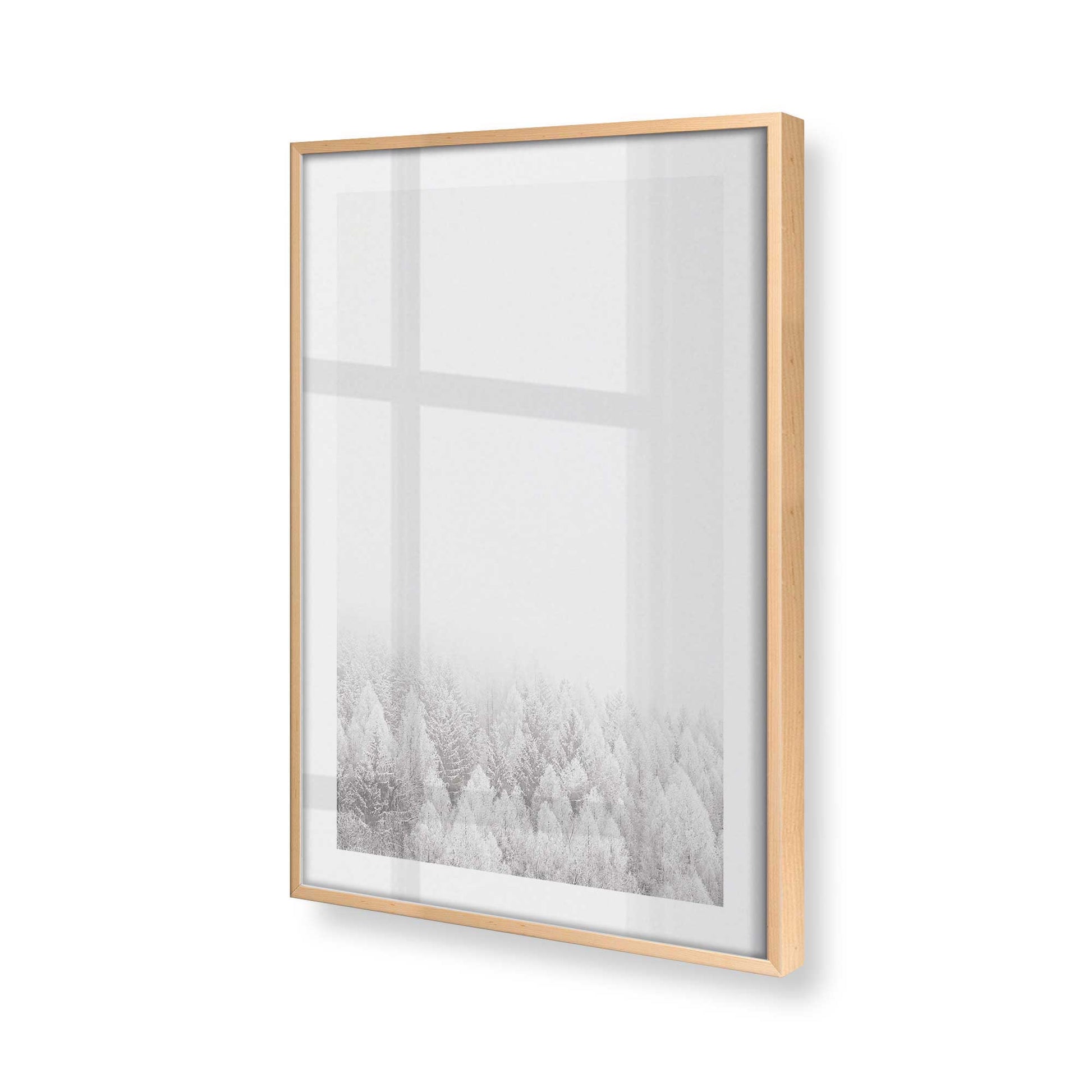 [Color:Raw Maple] Picture of art in a Raw Maple frame at an angle