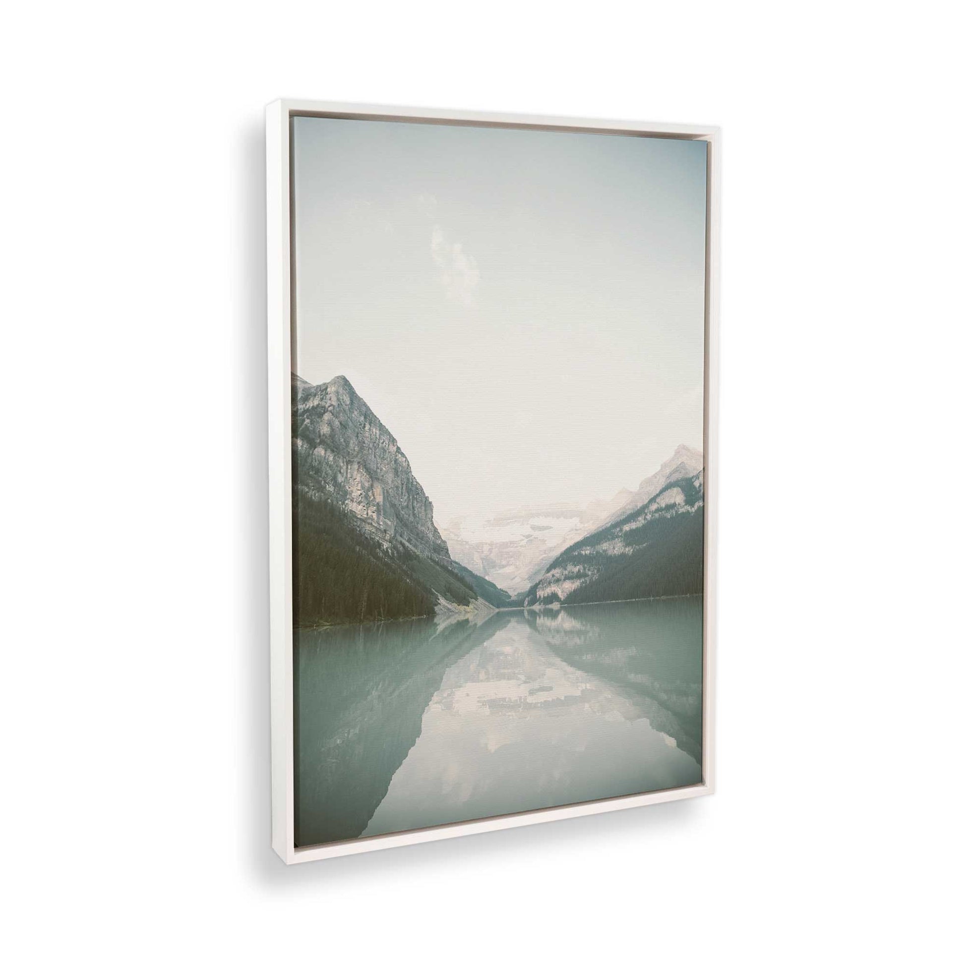 [Color:Opaque White] Picture of art in a White frame at an angle