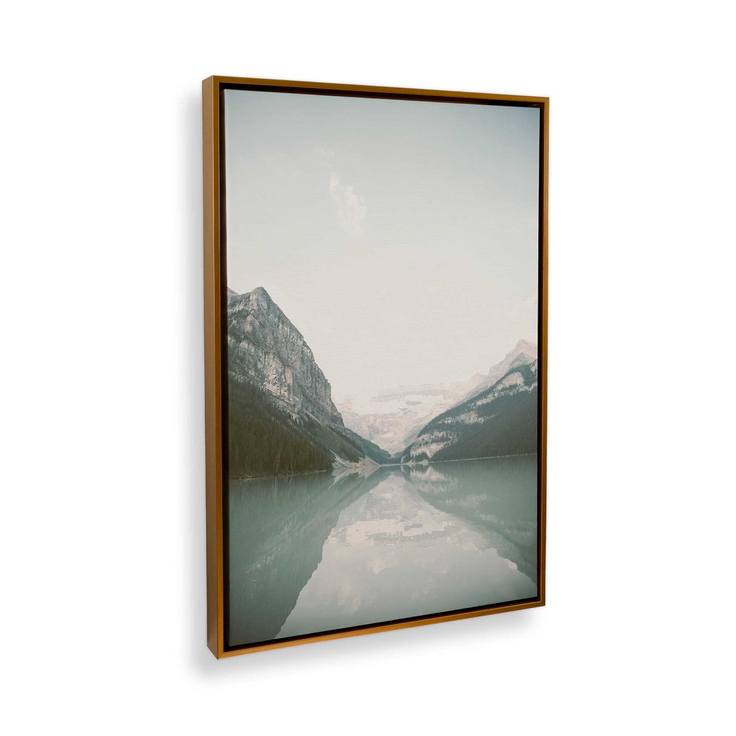 [Color:Polished Gold] Picture of art in a Polished Gold frame at an angle