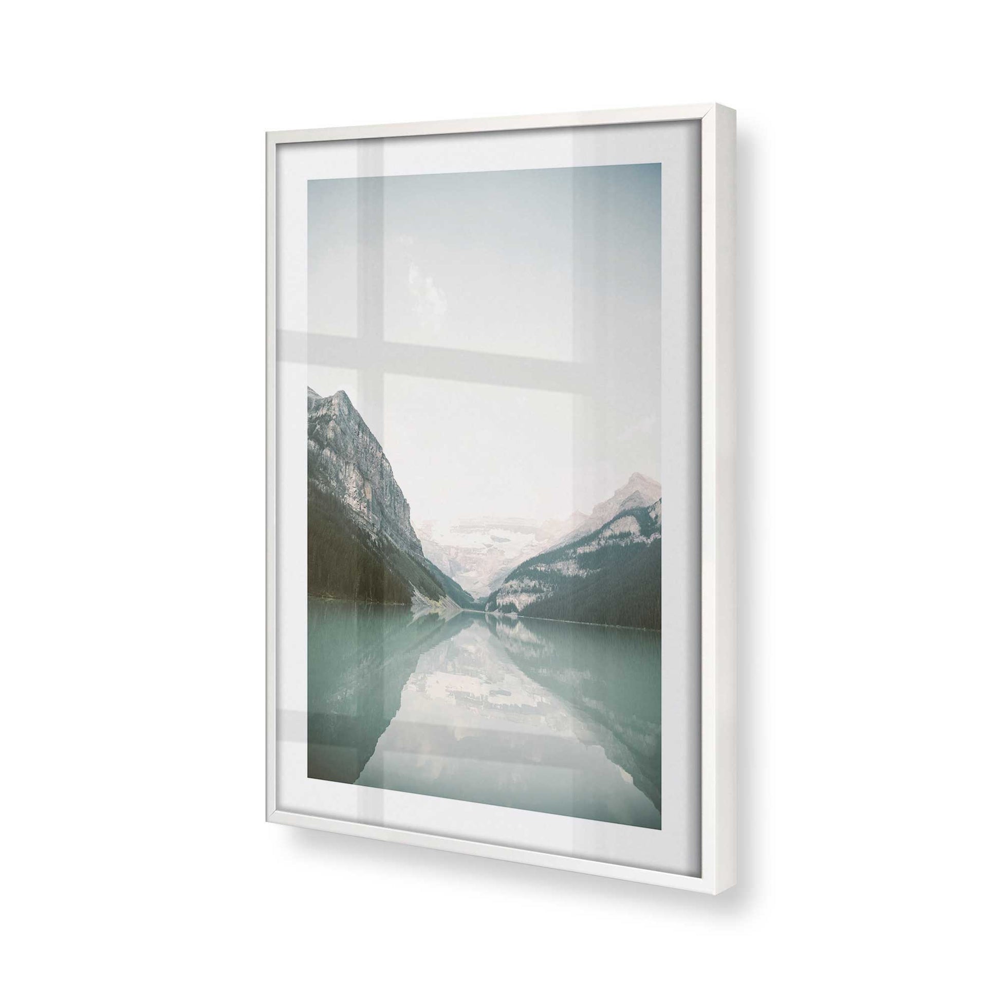 [Color:Opaque White] Picture of art in a Opaque White frame at an angle