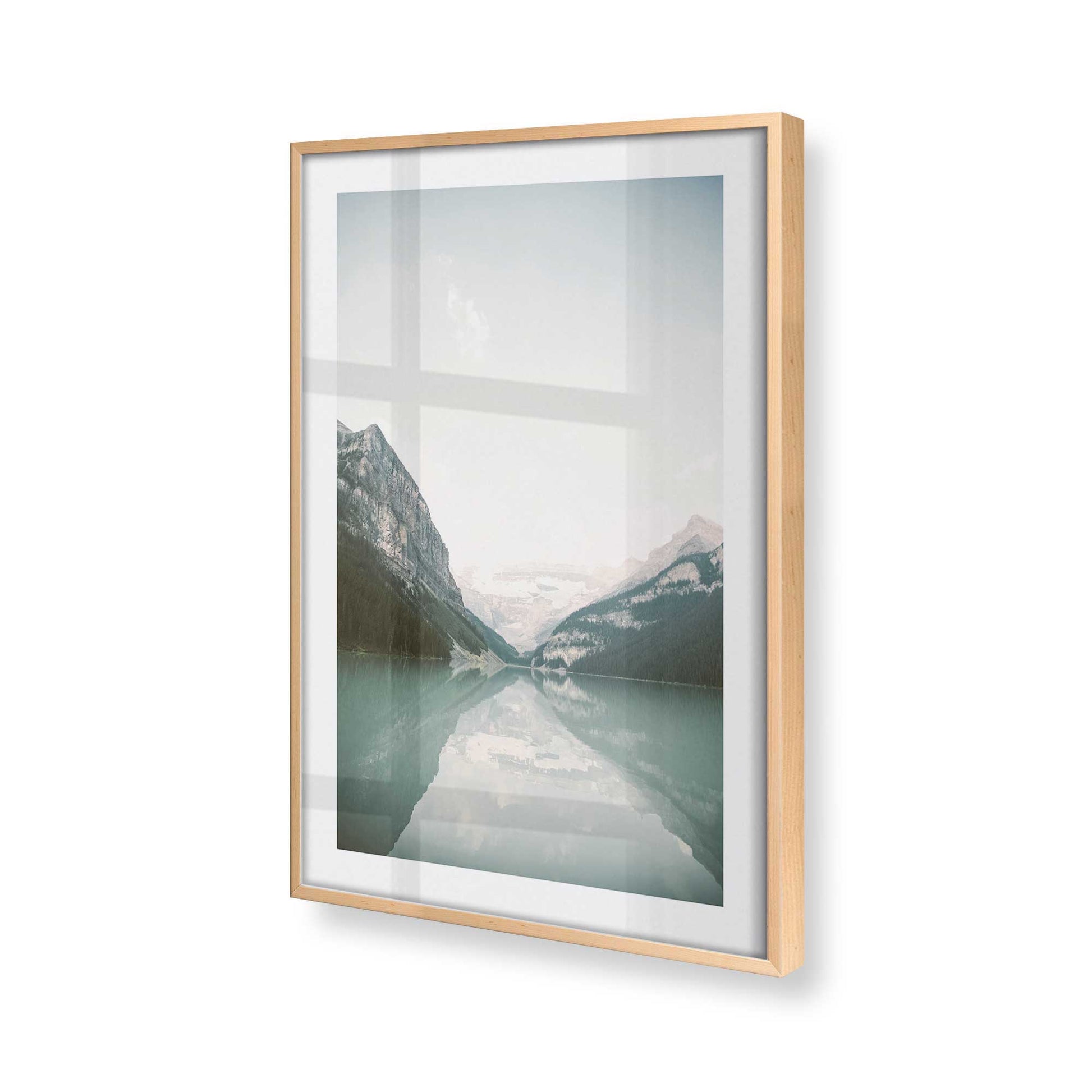 [Color:Raw Maple] Picture of art in a Raw Maple frame at an angle