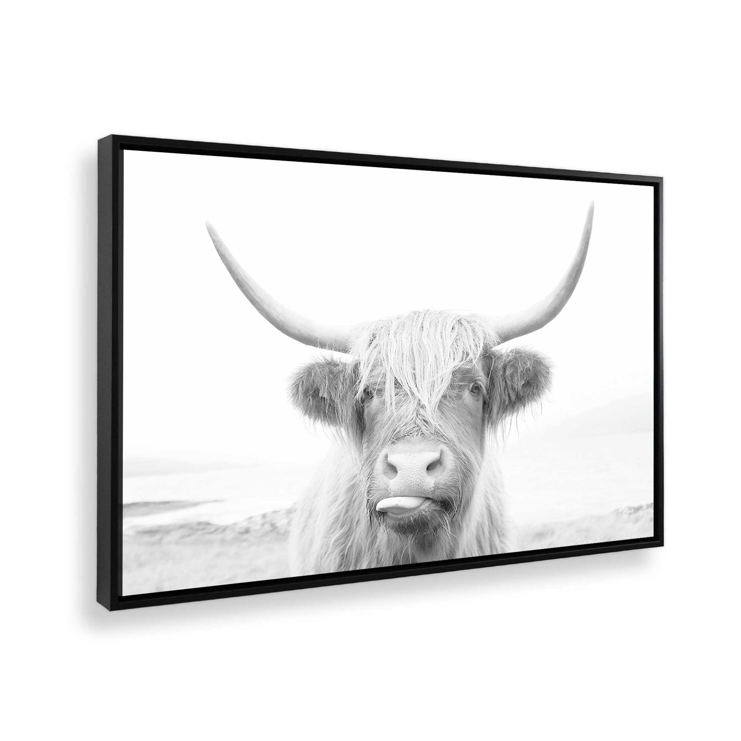 [Color:Satin Black] Picture of art in a Satin Black frame at an angle