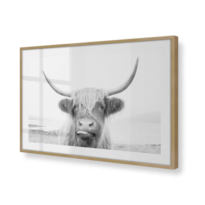 [Color:Brushed Gold] Picture of art in a Brushed Gold frame at an angle