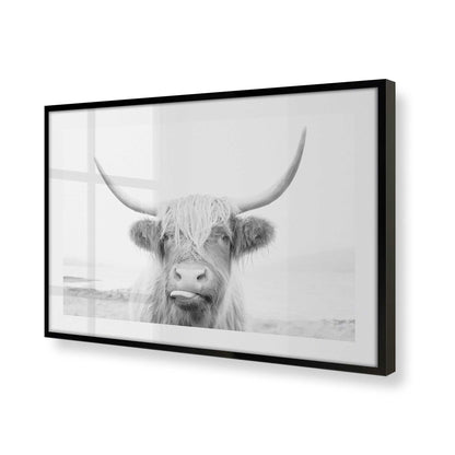 [Color:Satin Black] Picture of art in a Satin Black frame at an angle