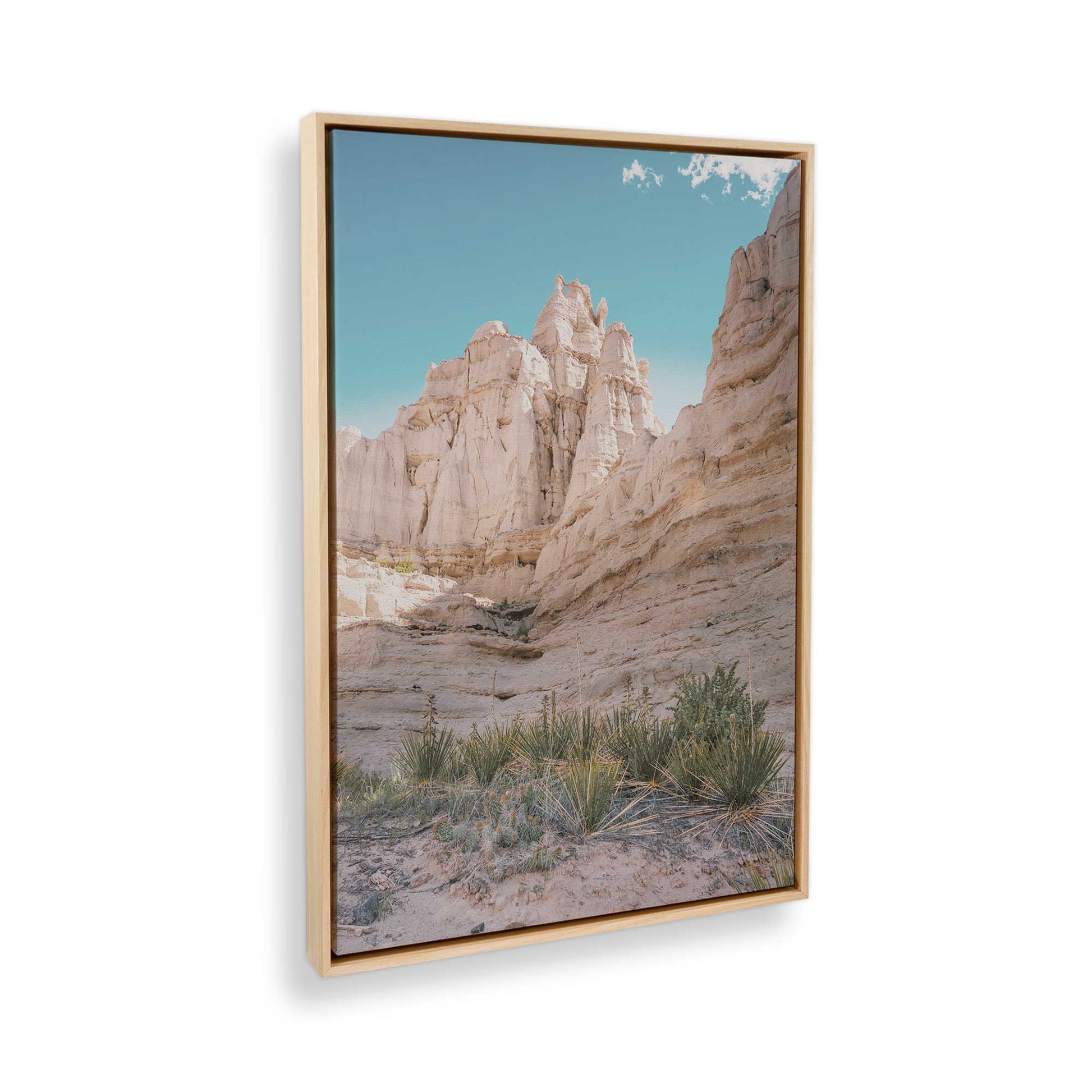 [Color:American Maple] Picture of art in a American Maple frame at an angle